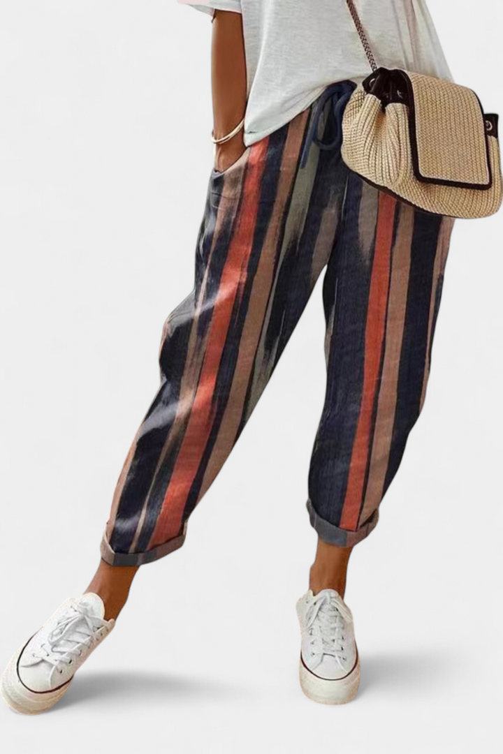 Pantalones de Lino de Corte Suelto y Diseño Clásico Mely