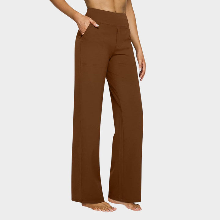 Calista™ | Pantalones de mujer de pierna ancha en marrón