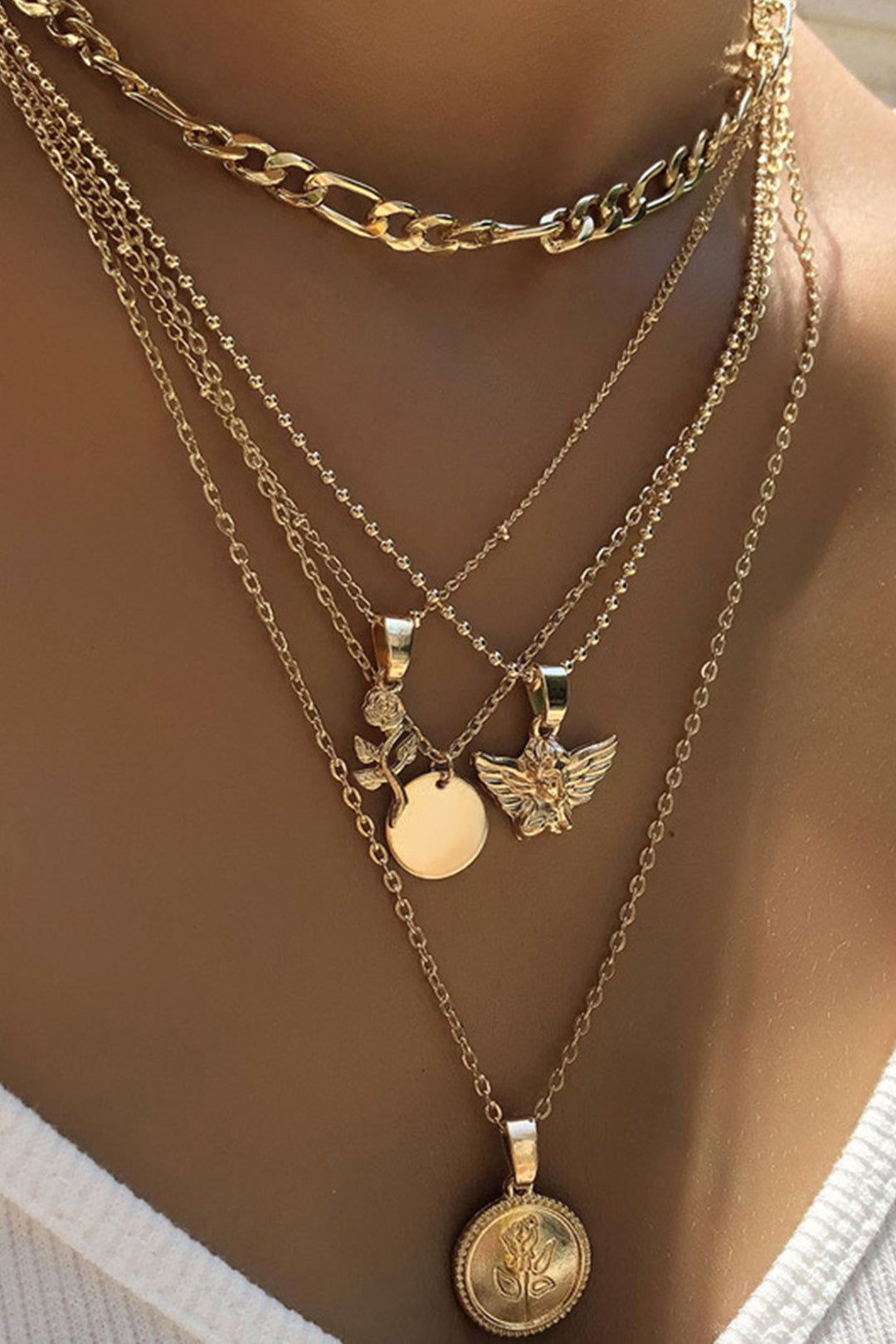 Collar de Rosa y Ángel