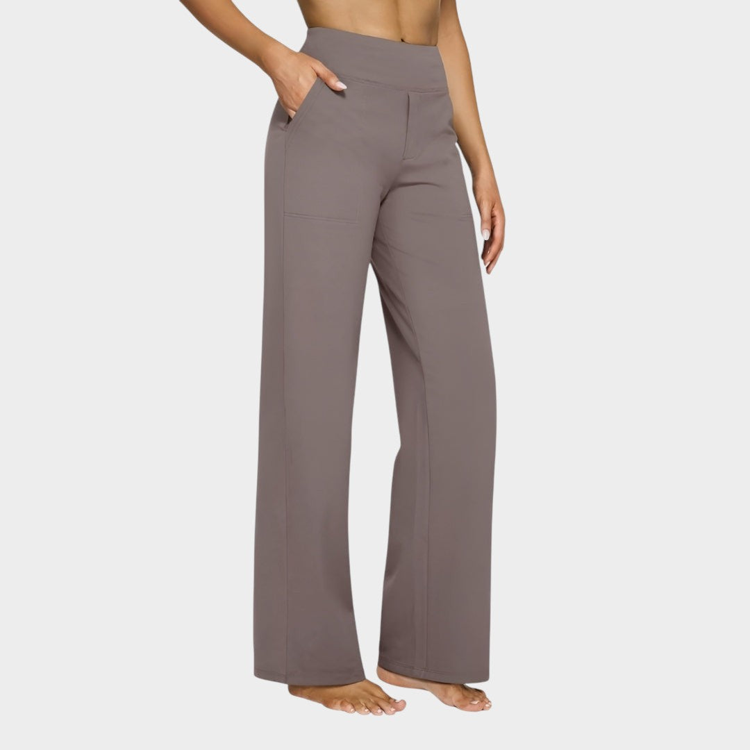 Calista™ | Pantalones de mujer de pierna ancha en marrón