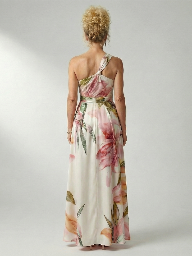 Amiela™ | Vestido Maxi Halter con Gran Estampado Floral