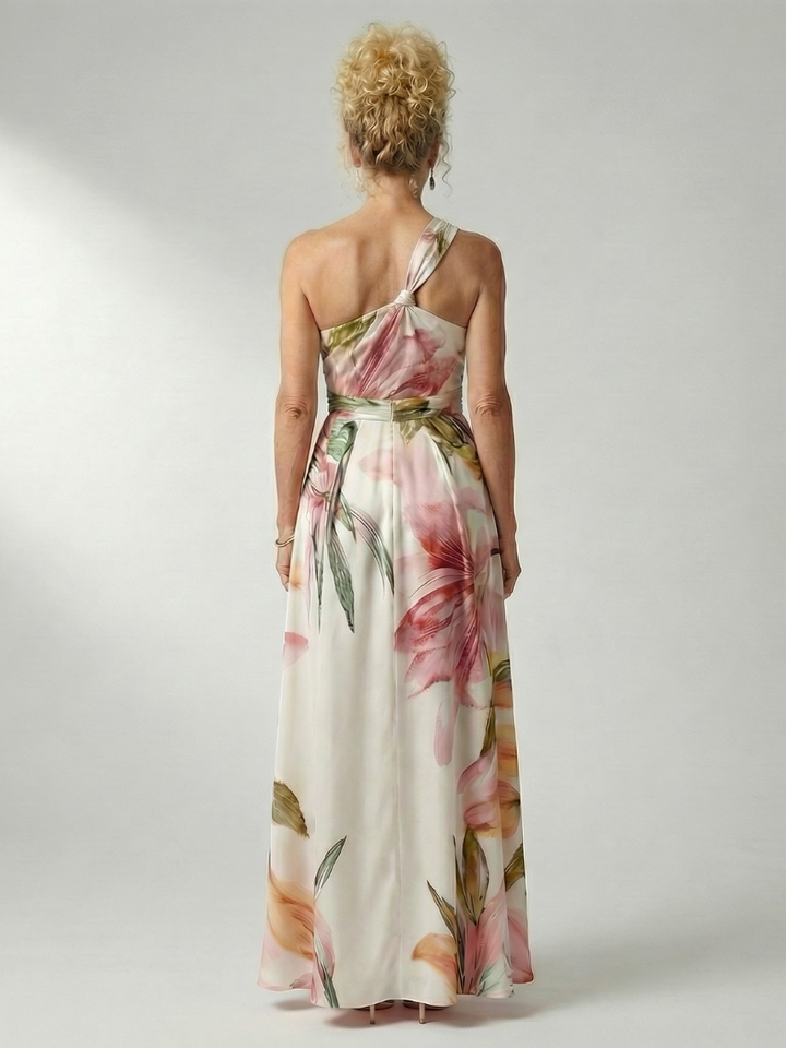Amiela™ | Vestido Maxi Halter con Gran Estampado Floral