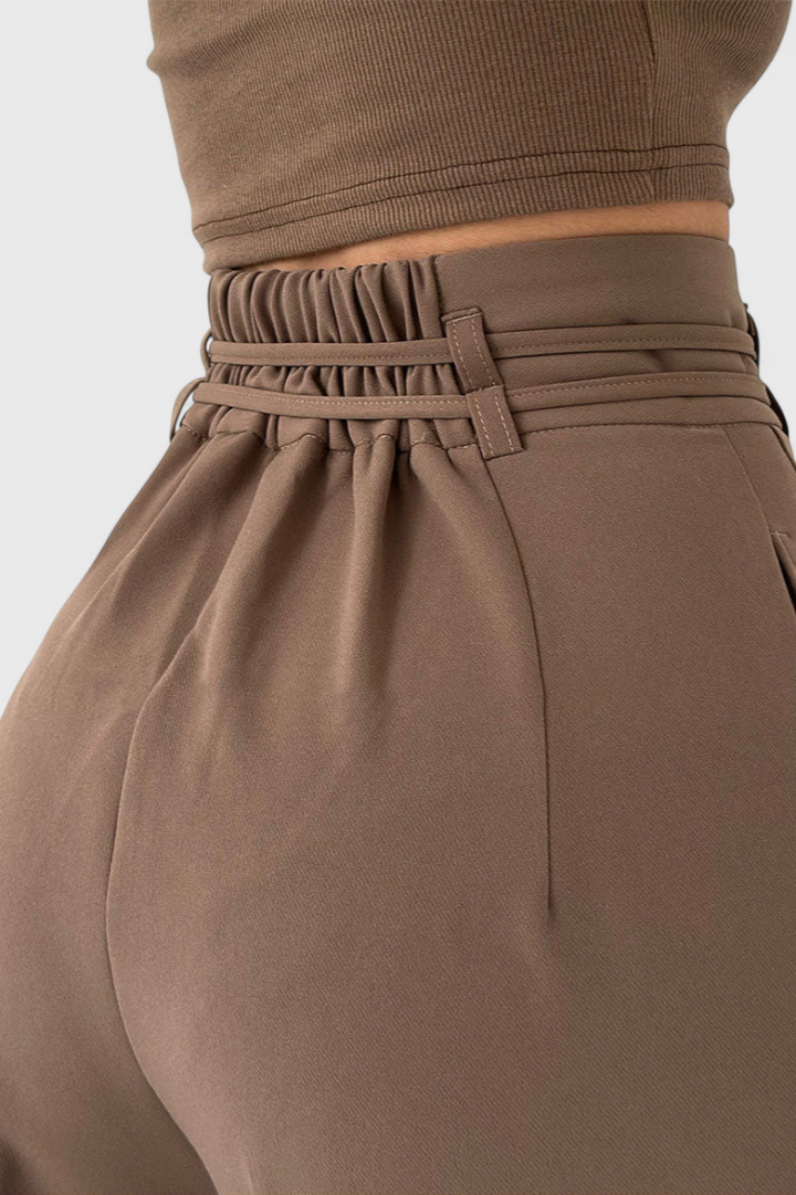 Sophie Pantalones de pierna ancha con lazo