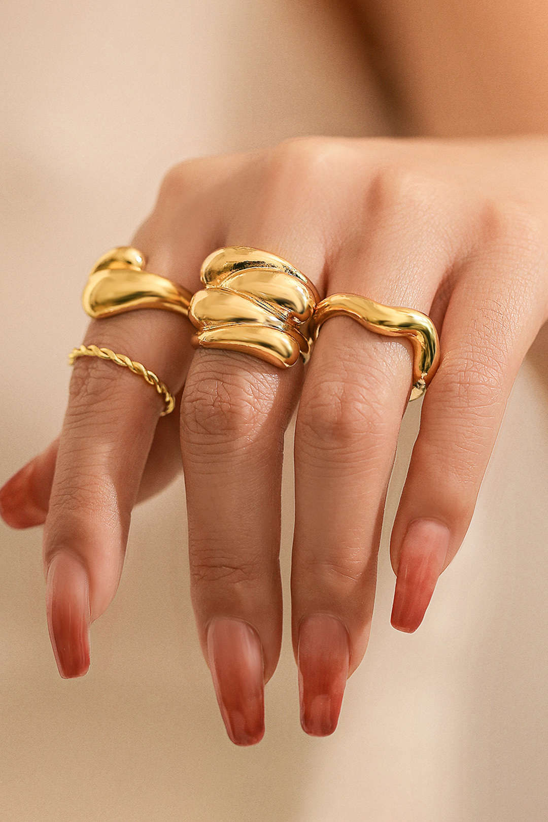 Set de 4 Anillos de Metal