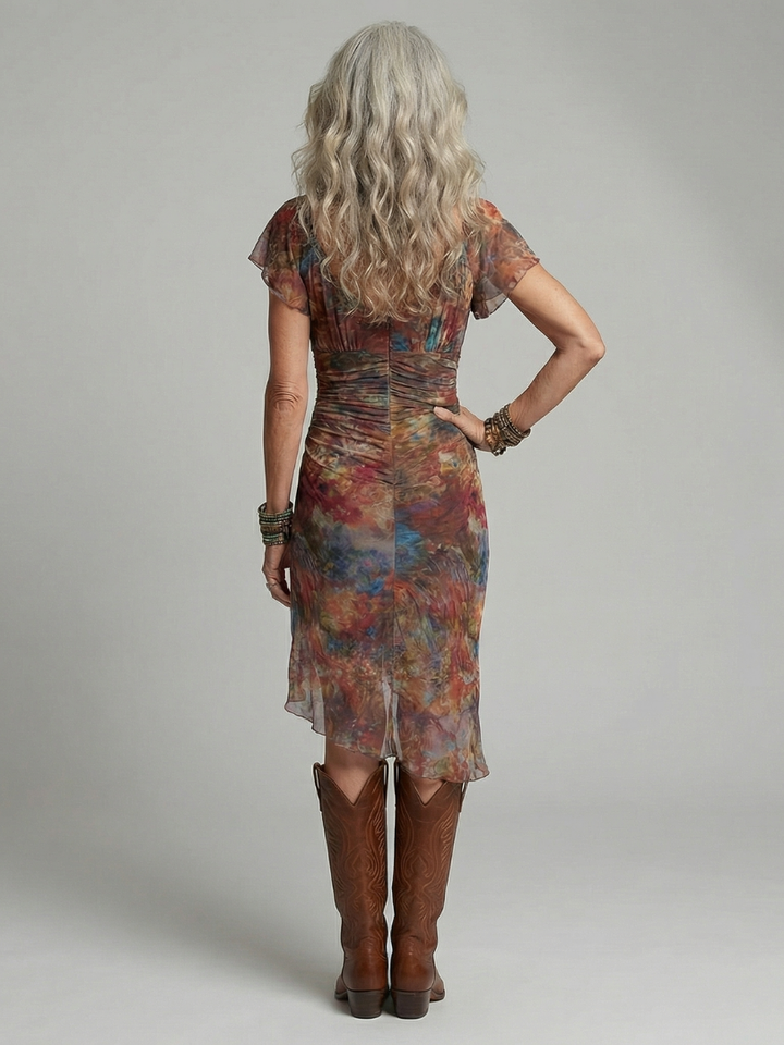 Ainhoa™ | Vestido Midi Halter con Corte Asimétrico y Abertura Lateral