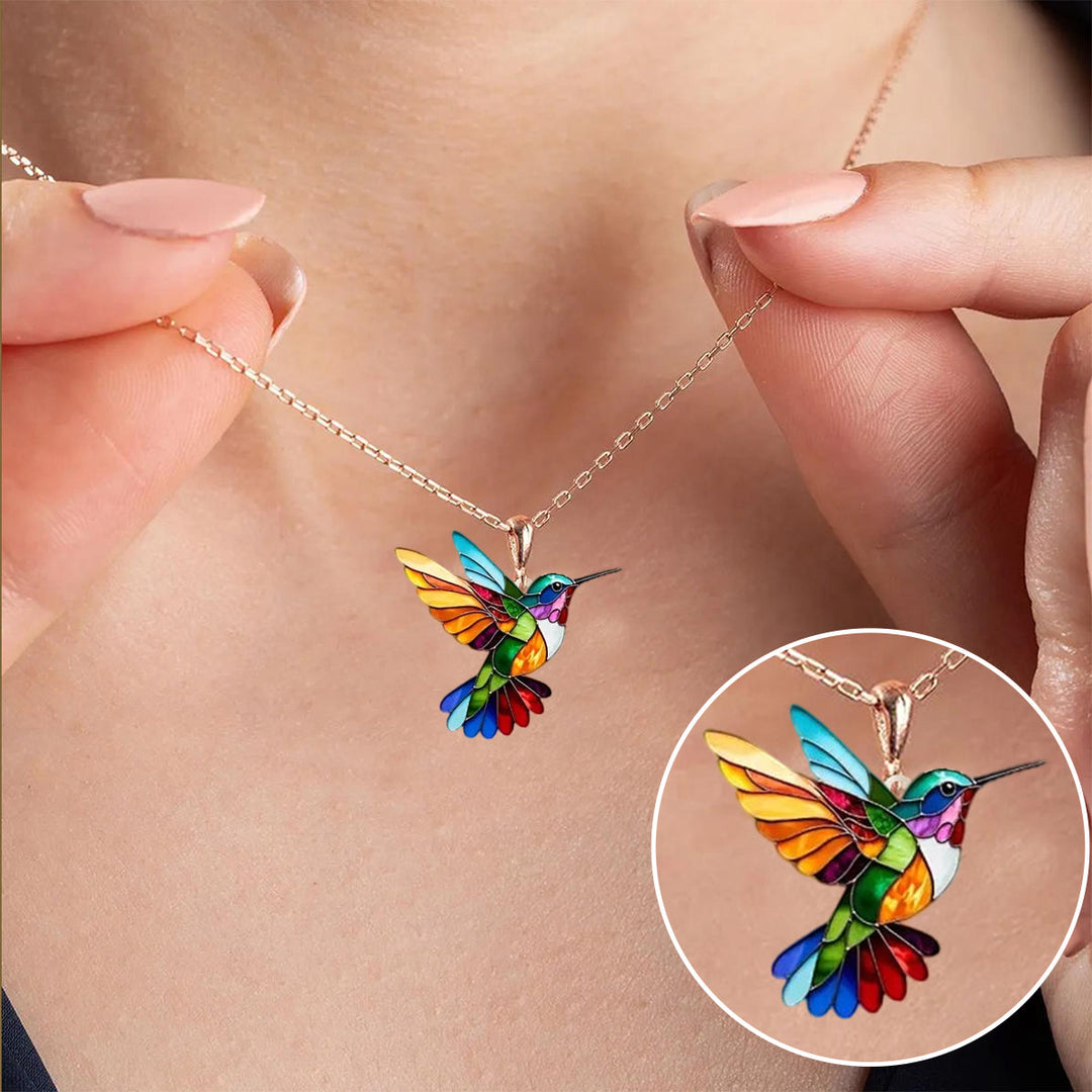 Collar Colibrí – Elegante Collar de Colibrí en Vibrantes Colores