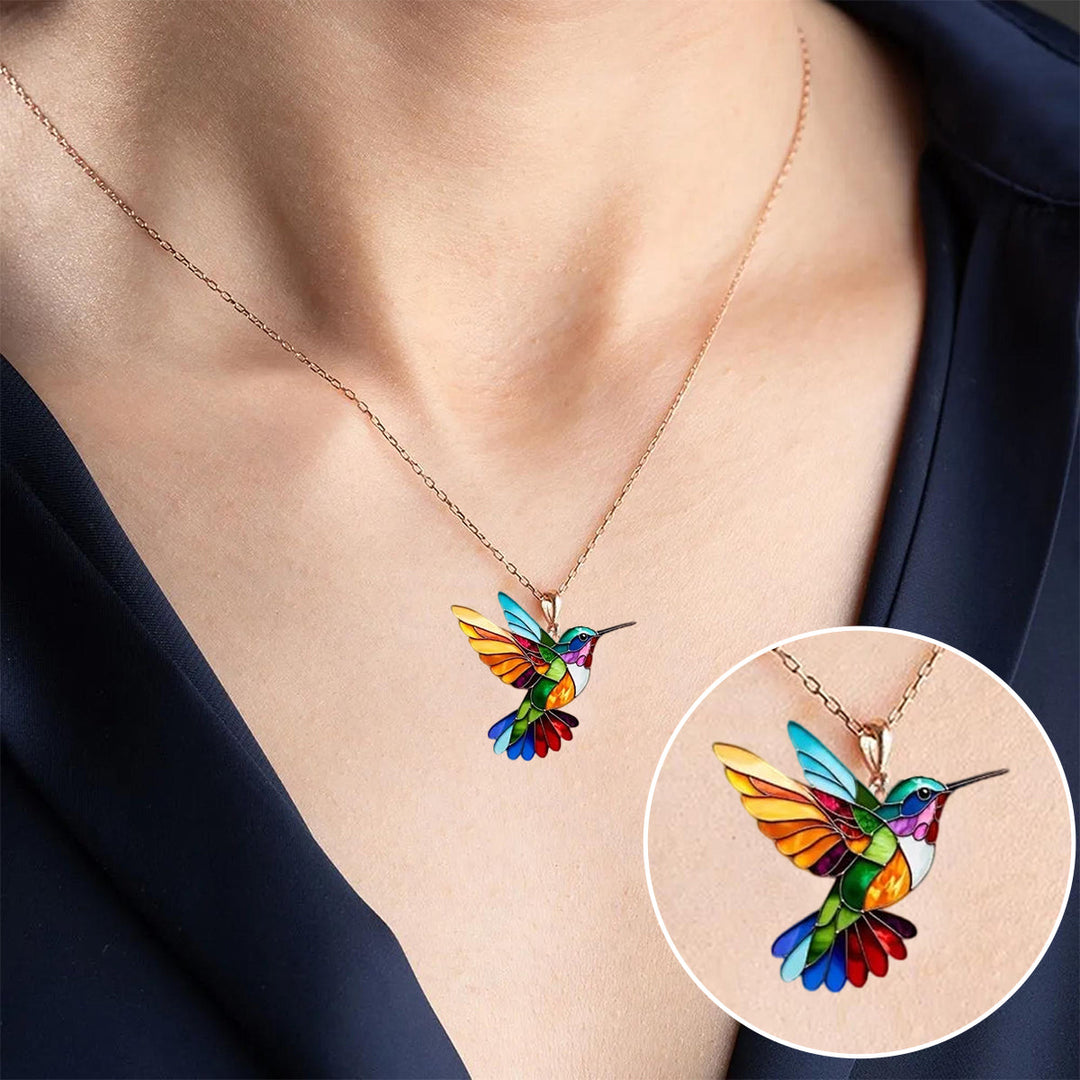 Collar Colibrí – Elegante Collar de Colibrí en Vibrantes Colores