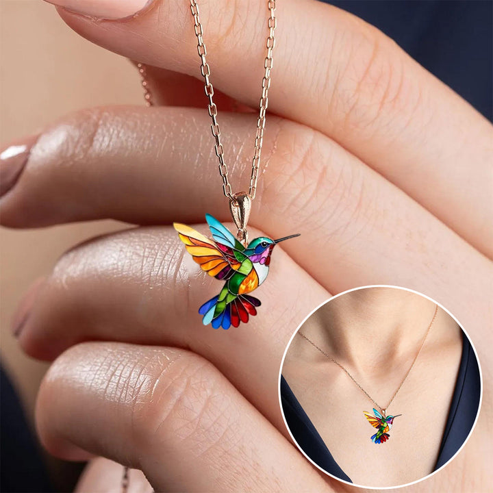 Collar Colibrí – Elegante Collar de Colibrí en Vibrantes Colores