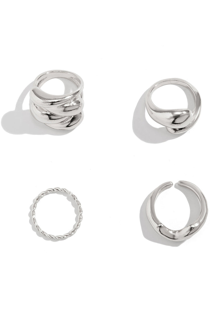 Set de 4 Anillos de Metal