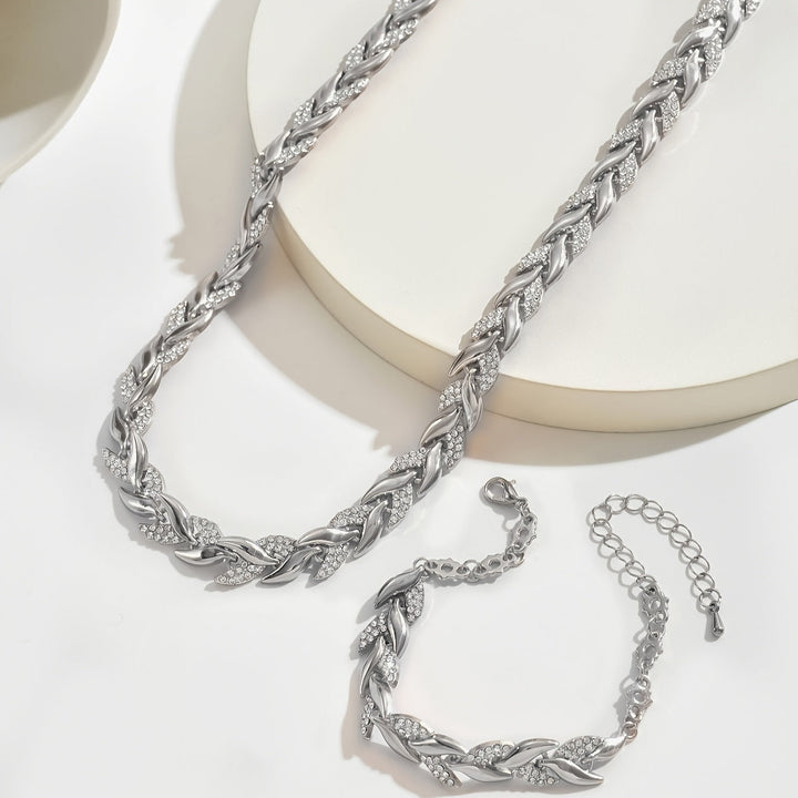 Claudine™ | Conjunto de Collar y Pulsera de Cola de Pez Artesanal