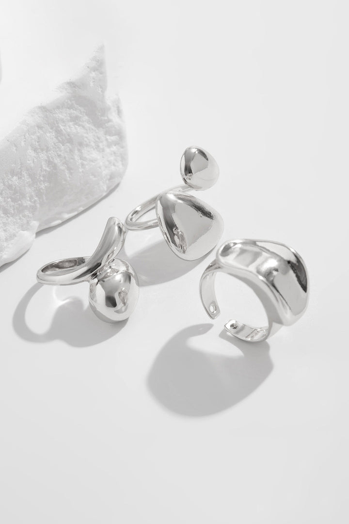 Anillos de Metal con Diseño Irregular