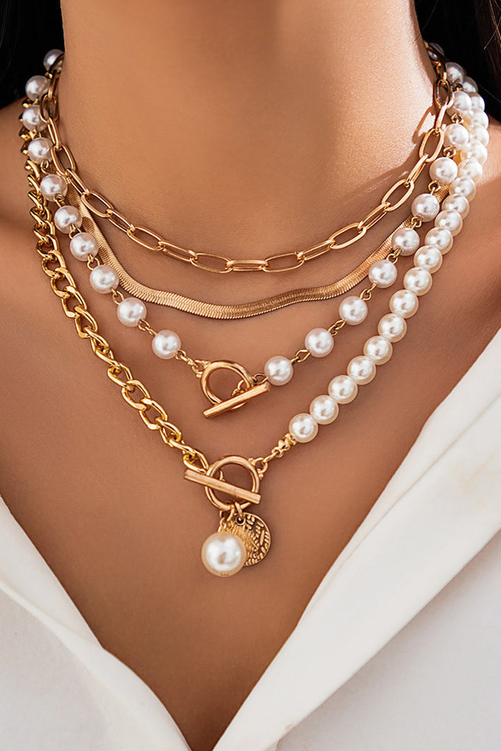 Collar de Perlas Multicapa