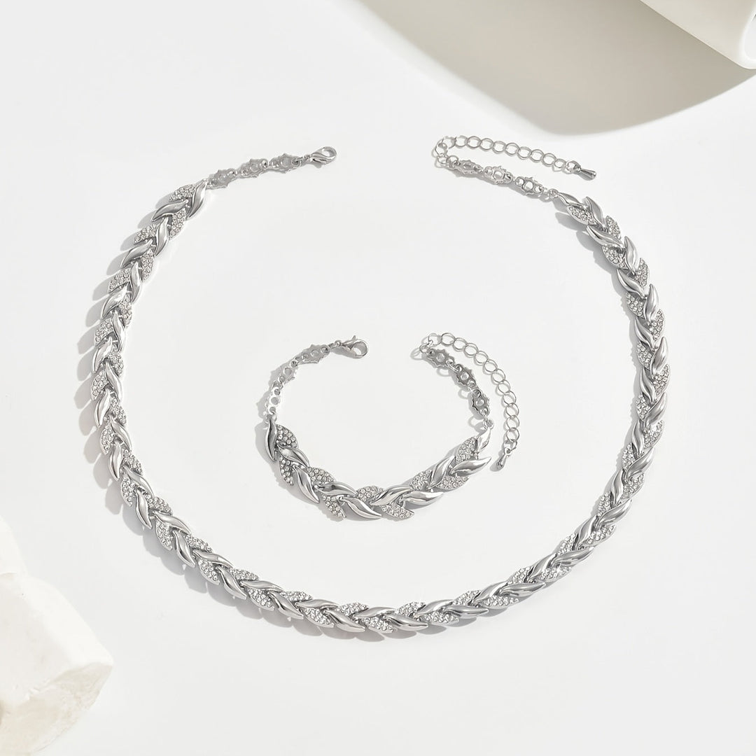 Claudine™ | Conjunto de Collar y Pulsera de Cola de Pez Artesanal