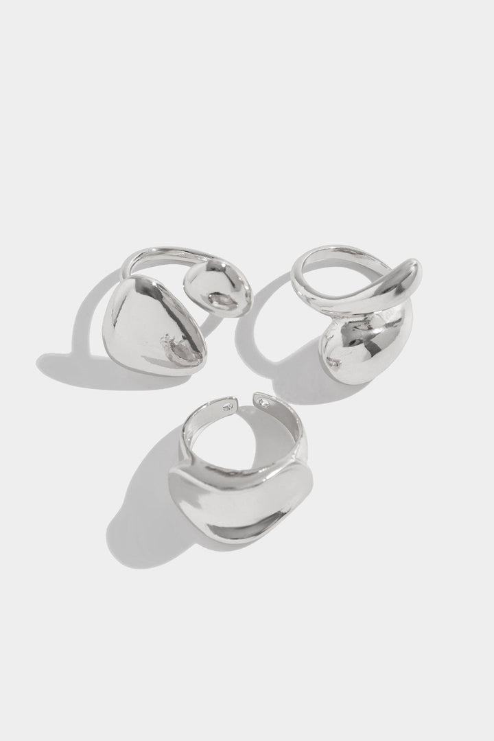 Anillos de Metal con Diseño Irregular