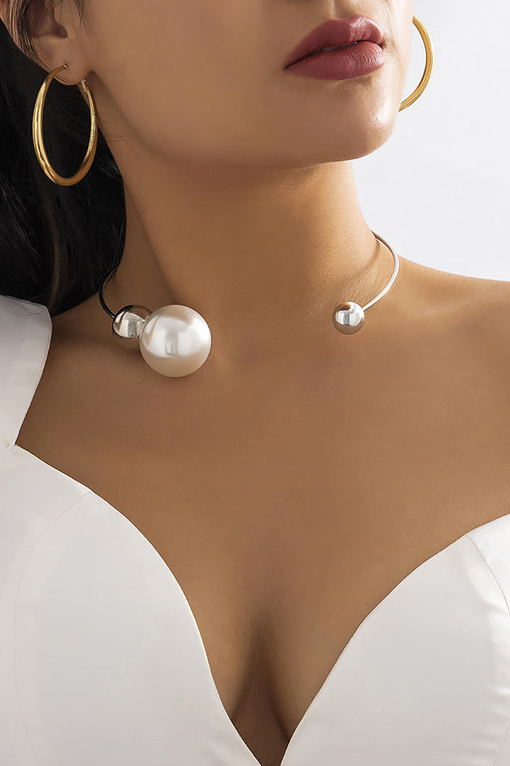 Collares de Perlas Metálicas