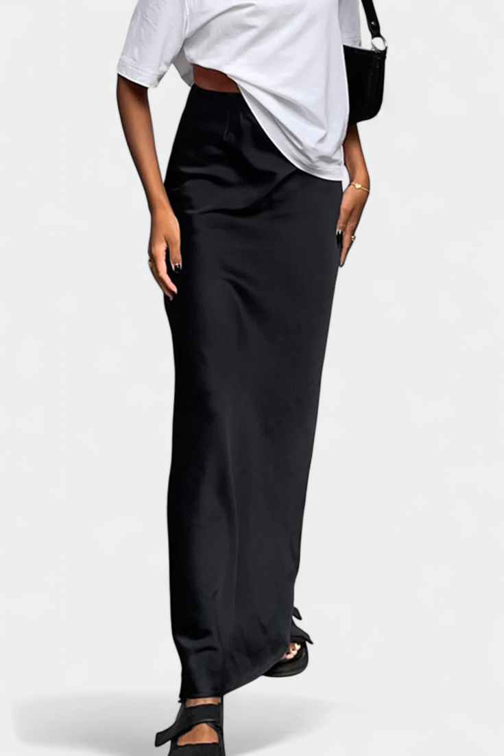 Fable Falda Maxi Utility con Diseño Sencillo y Acabado Elegante