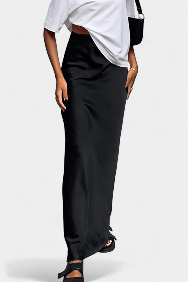 Fable Falda Maxi Utility con Diseño Sencillo y Acabado Elegante