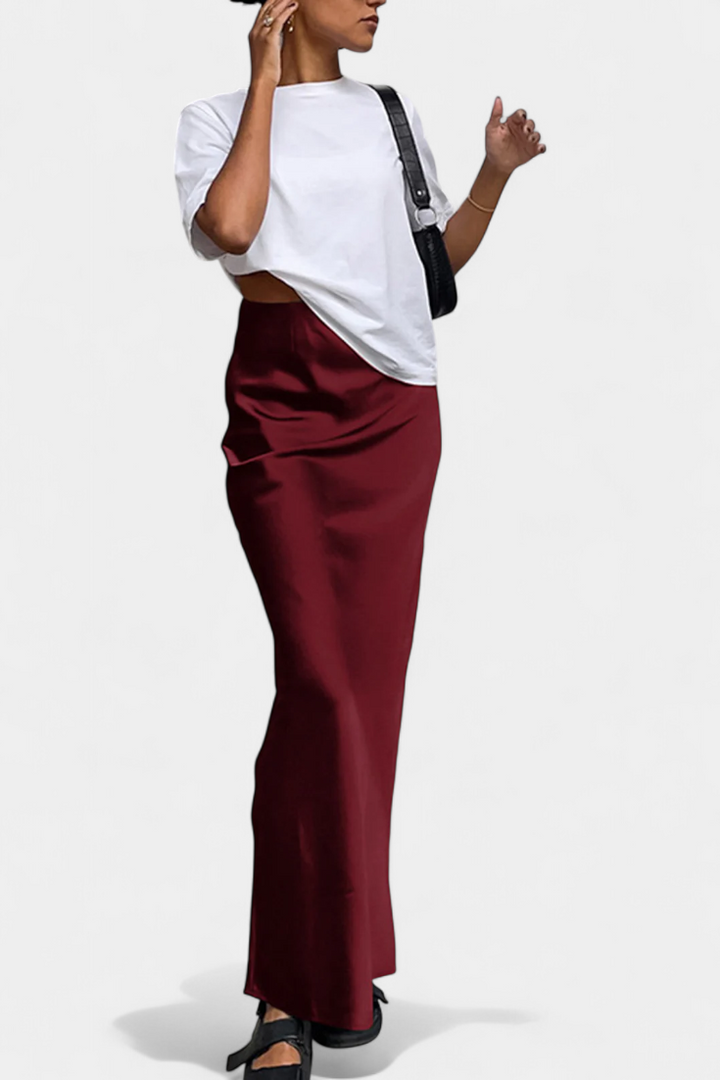 Fable Falda Maxi Utility con Diseño Sencillo y Acabado Elegante