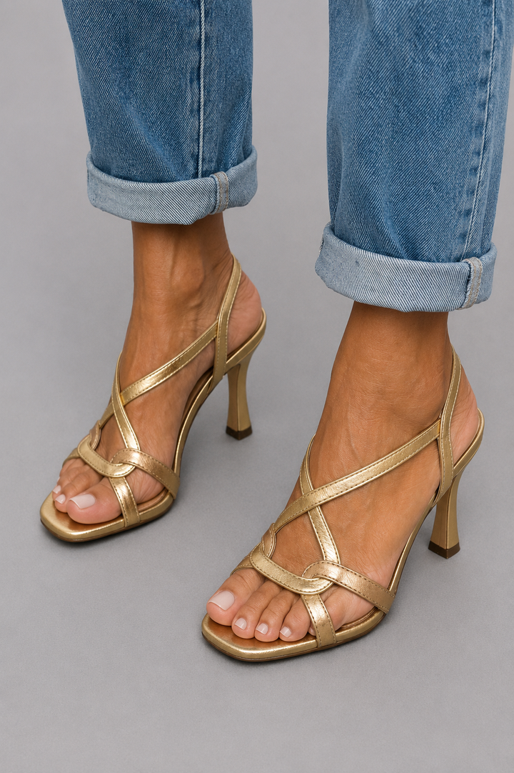 Valeria™ | Tacones Dorados Elegancia Confort
