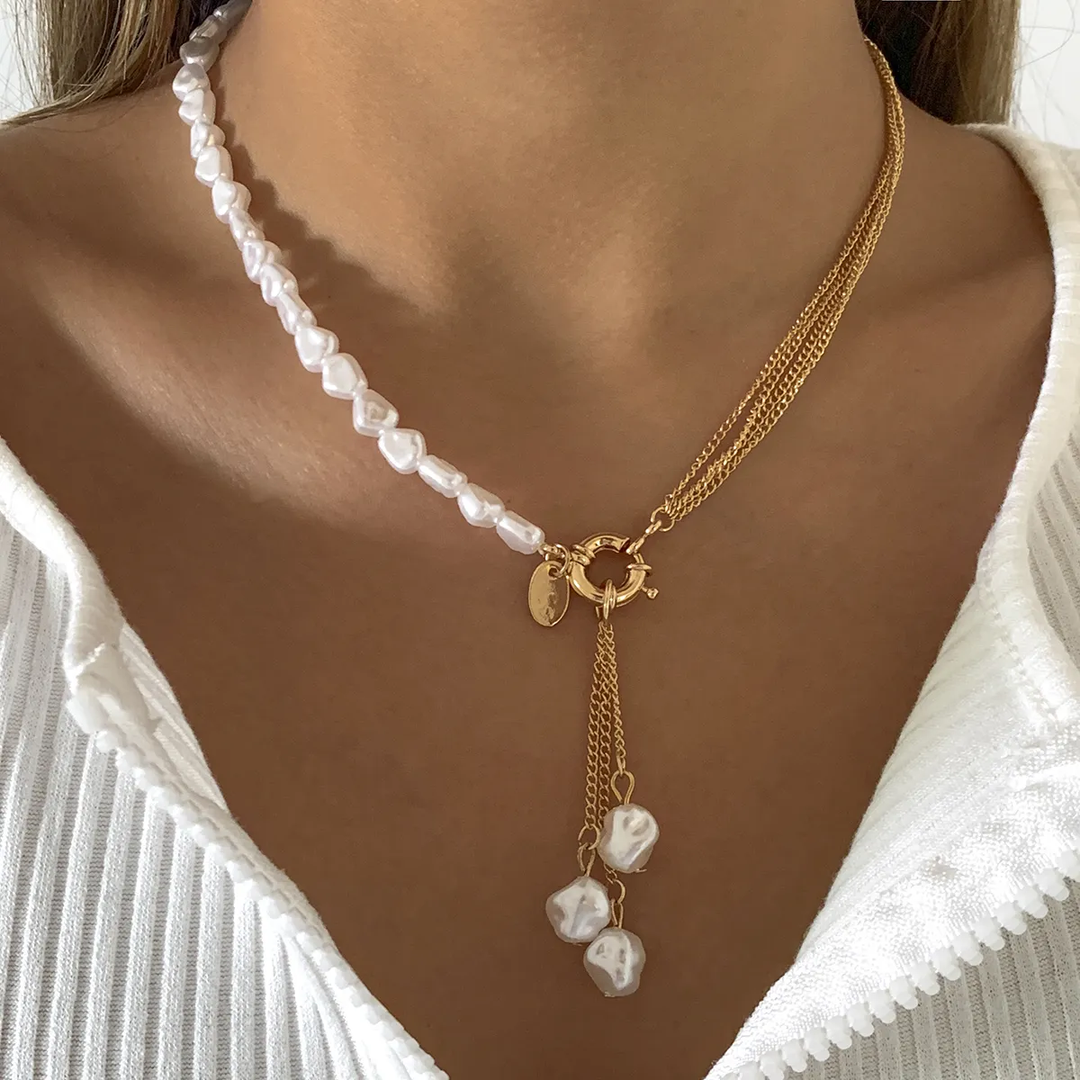 Elegante collar de perlas