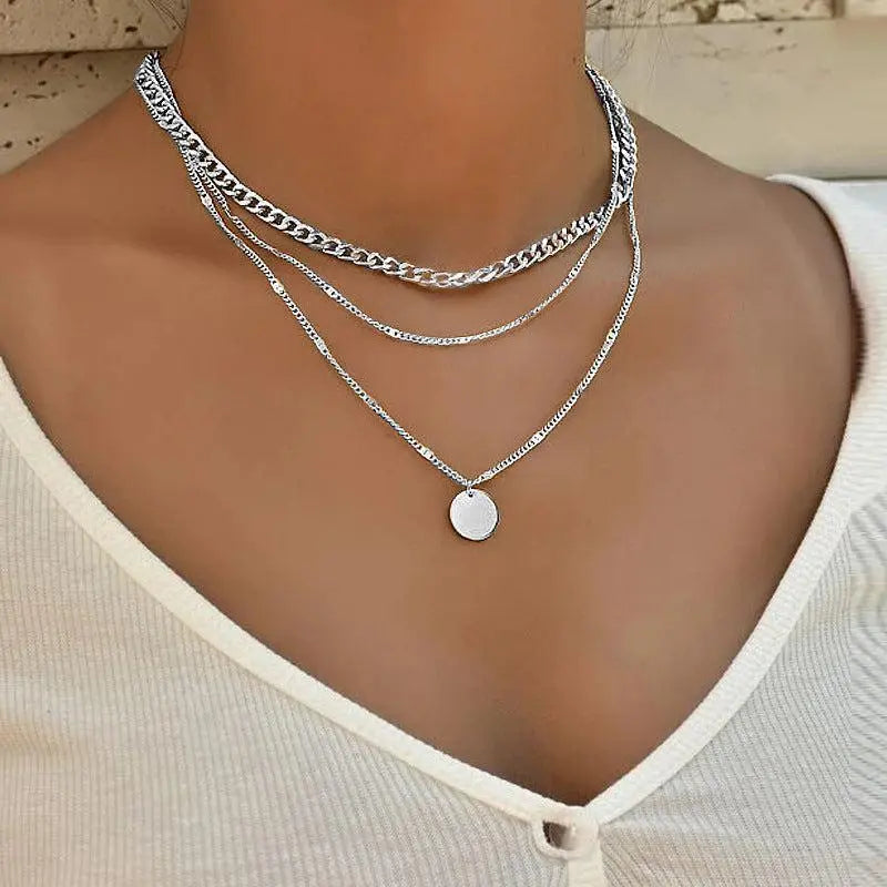 Collar Doble Baño en Oro y Plata