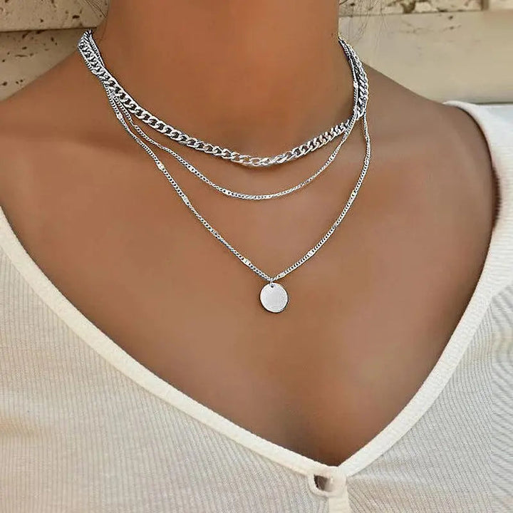 Collar Doble Baño en Oro y Plata