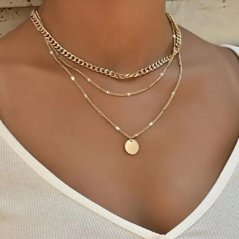 Collar Doble Baño en Oro y Plata