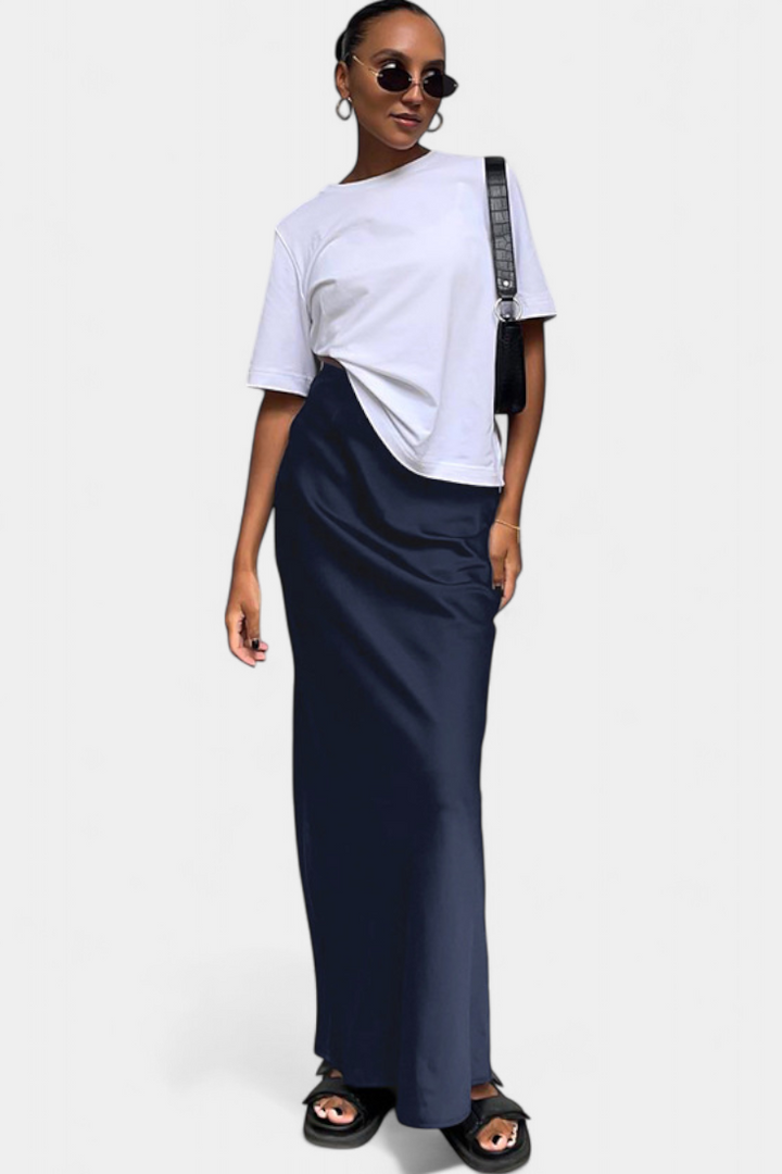 Fable Falda Maxi Utility con Diseño Sencillo y Acabado Elegante