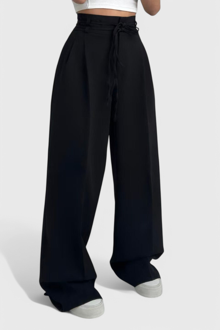 Sophie Pantalones de pierna ancha con lazo