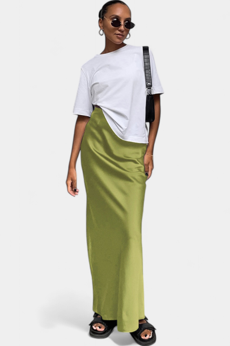 Fable Falda Maxi Utility con Diseño Sencillo y Acabado Elegante