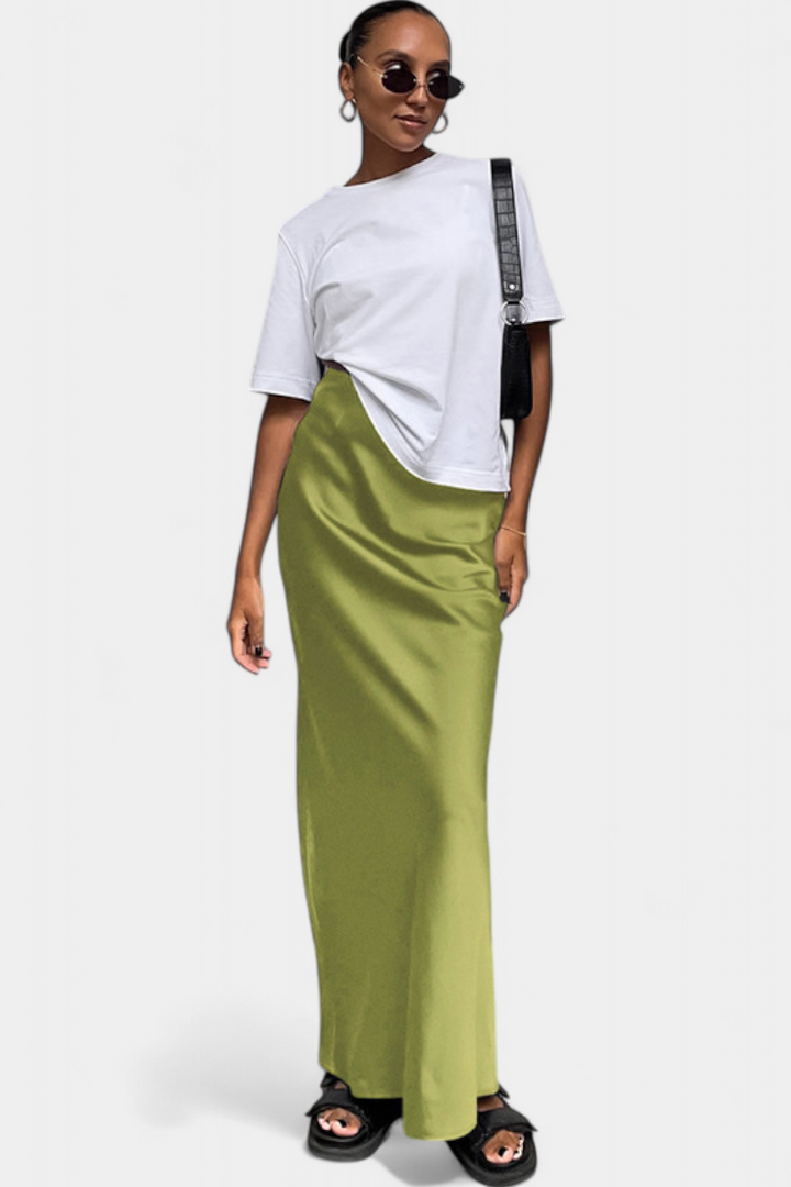 Fable Falda Maxi Utility con Diseño Sencillo y Acabado Elegante