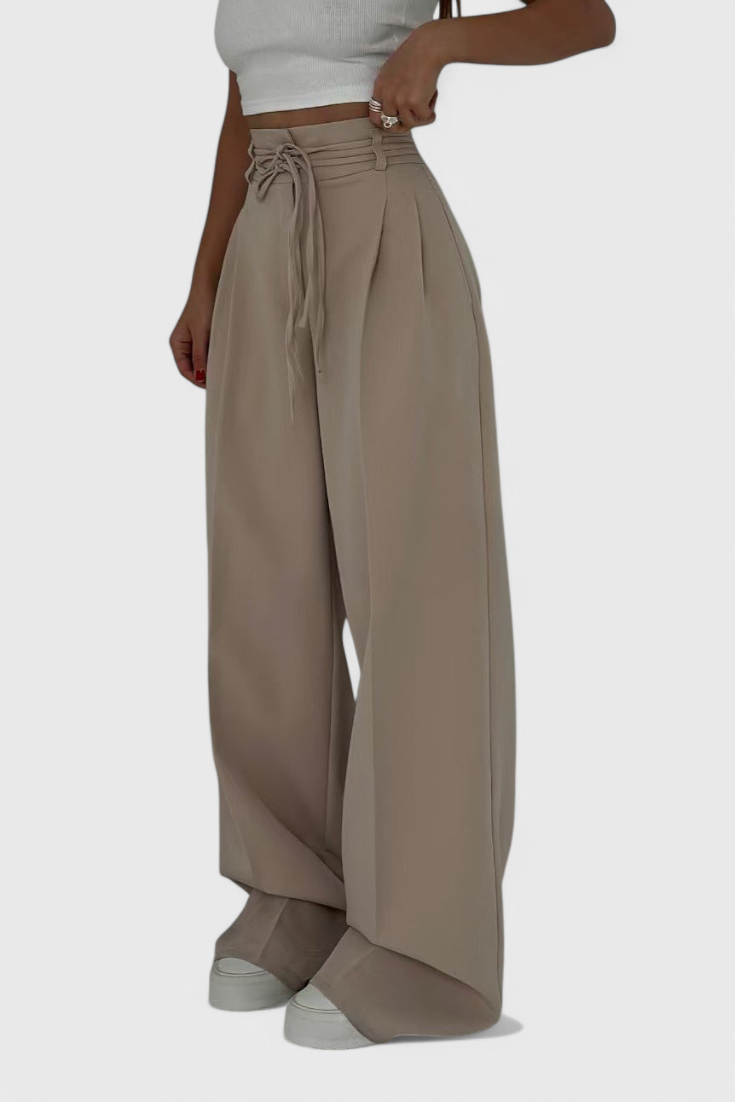 Sophie Pantalones de pierna ancha con lazo