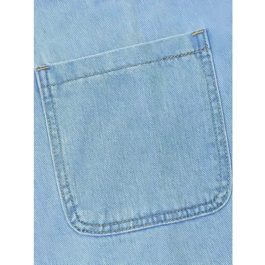 Honorata™ | Vestido de mezclilla sin mangas con fruncido