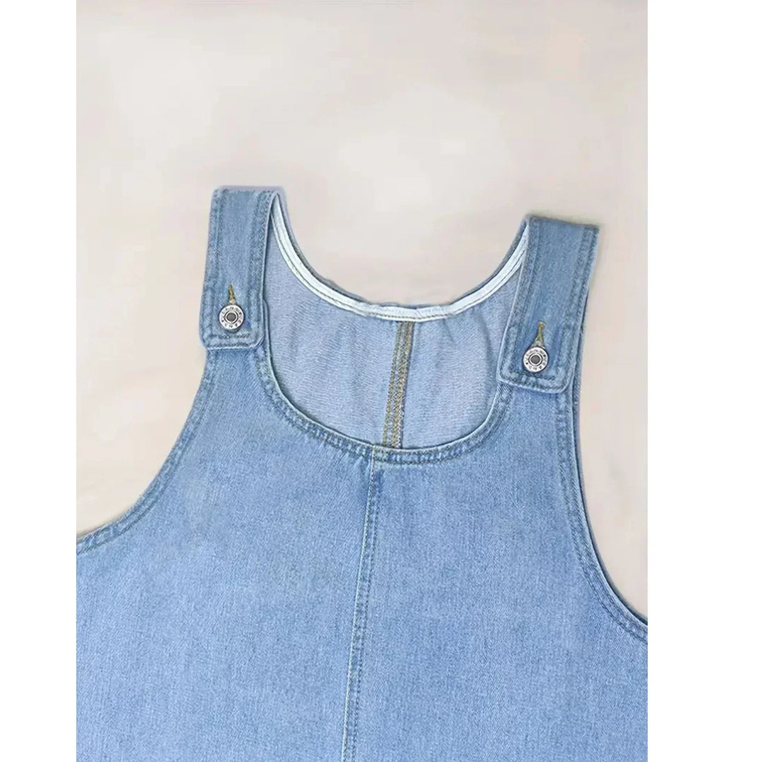 Honorata™ | Vestido de mezclilla sin mangas con fruncido