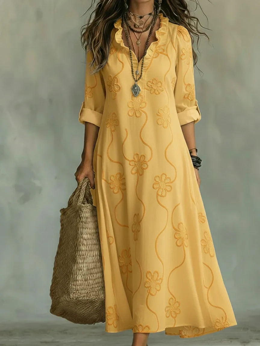 Bonifacia™ | Long Linen Dress