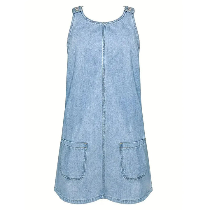 Honorata™ | Vestido de mezclilla sin mangas con fruncido