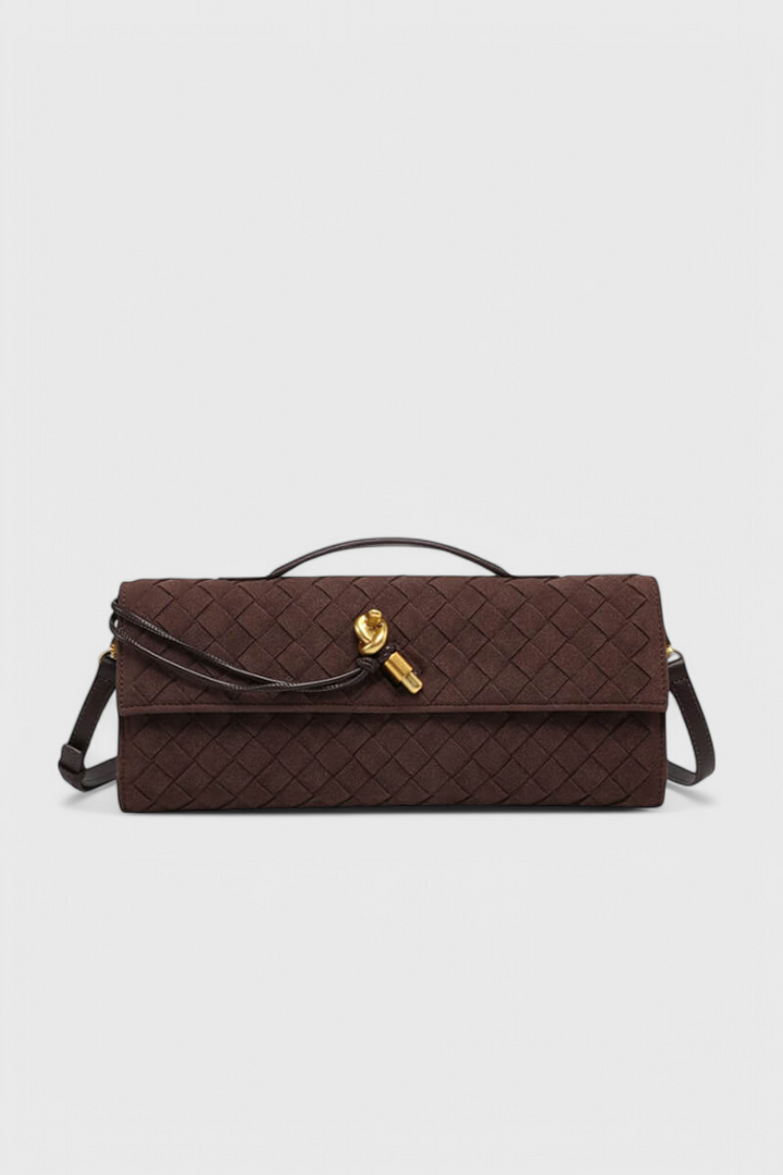 Bolso de Hombro Clásico de Ante Melanie
