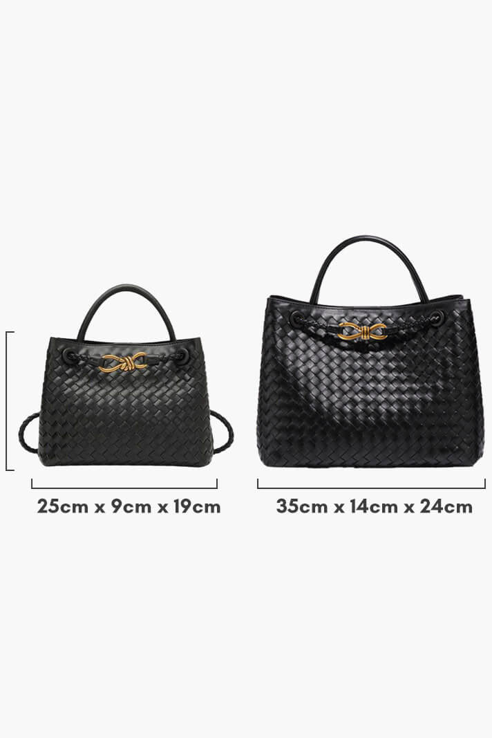 Bolsa Diaria Tejida en Color Índigo