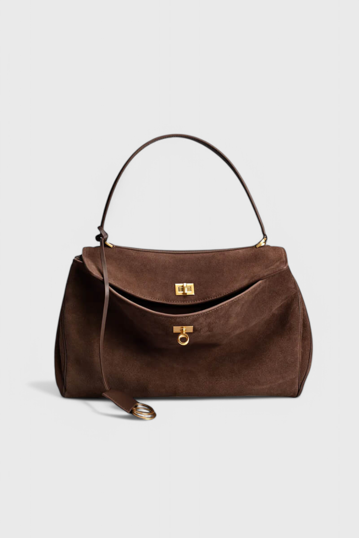 Bolso de Hombro de Ante Henna
