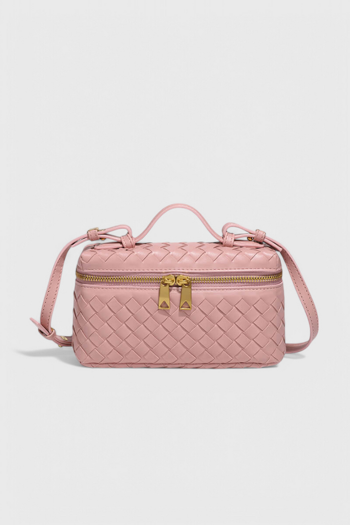 Milla Mini Woven Bag with Gold Accents
