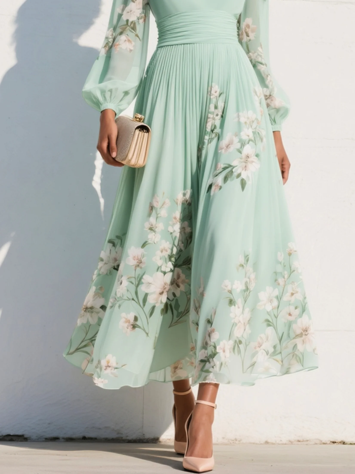 Coral™ | Vestido Midi con Diseño Floral