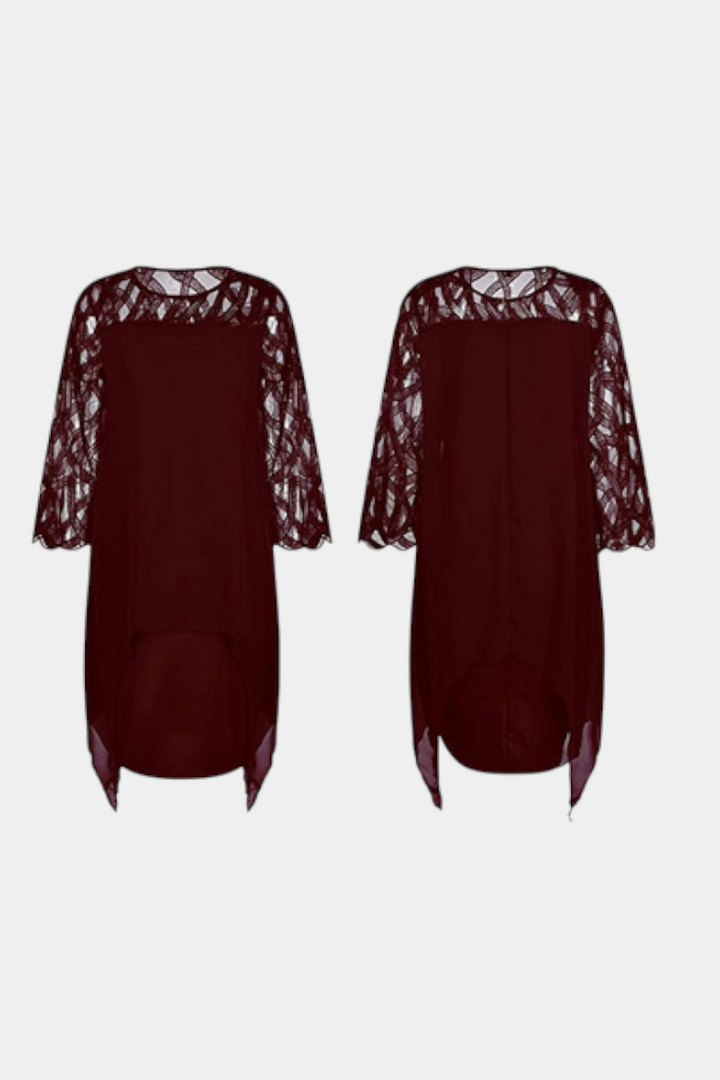 Vestido Plus Size Yana con Mangas de Encaje