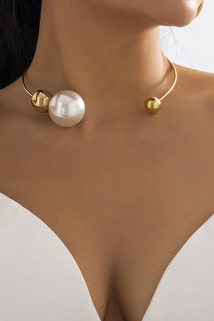 Collares de Perlas Metálicas