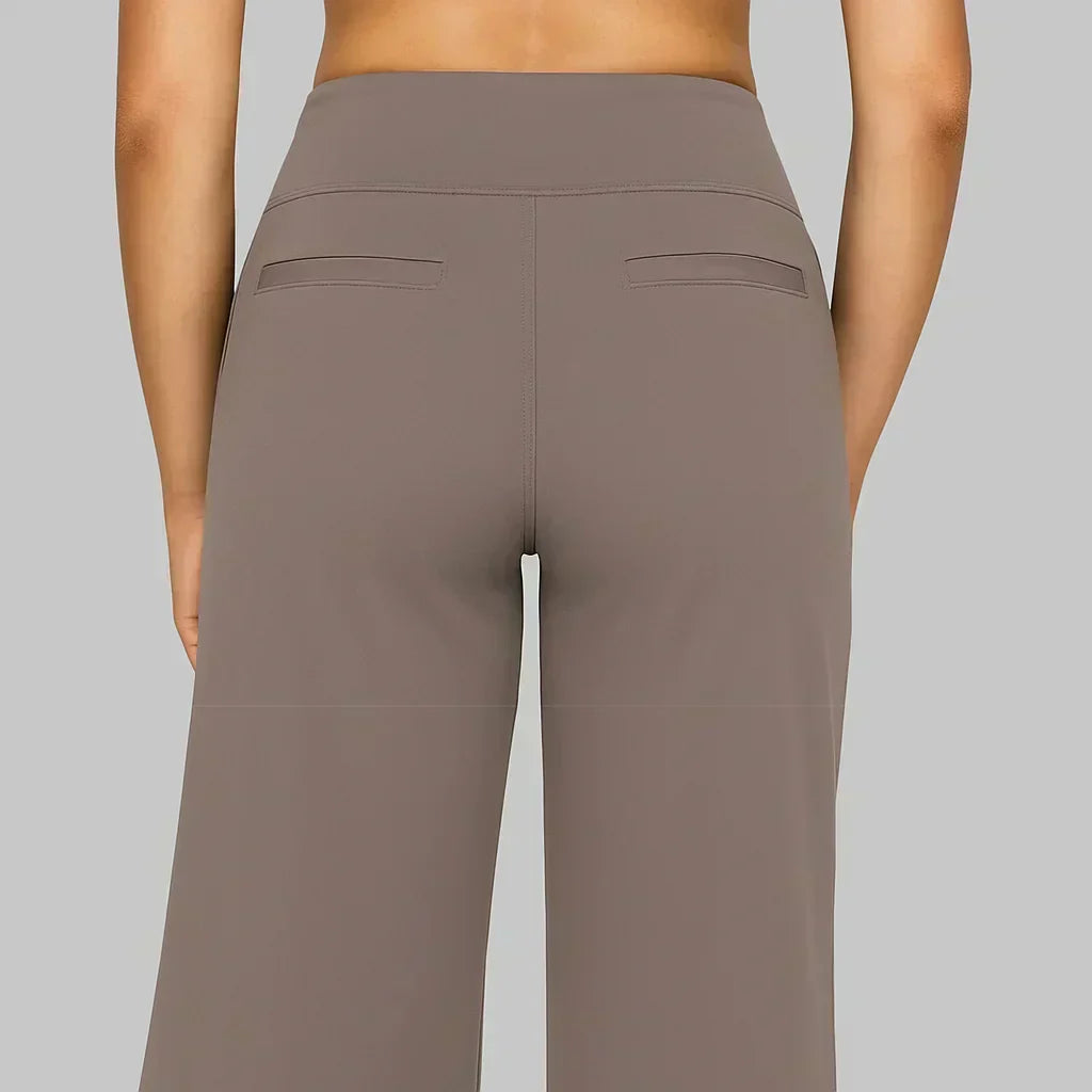 Calista™ | Pantalones de mujer de pierna ancha en marrón