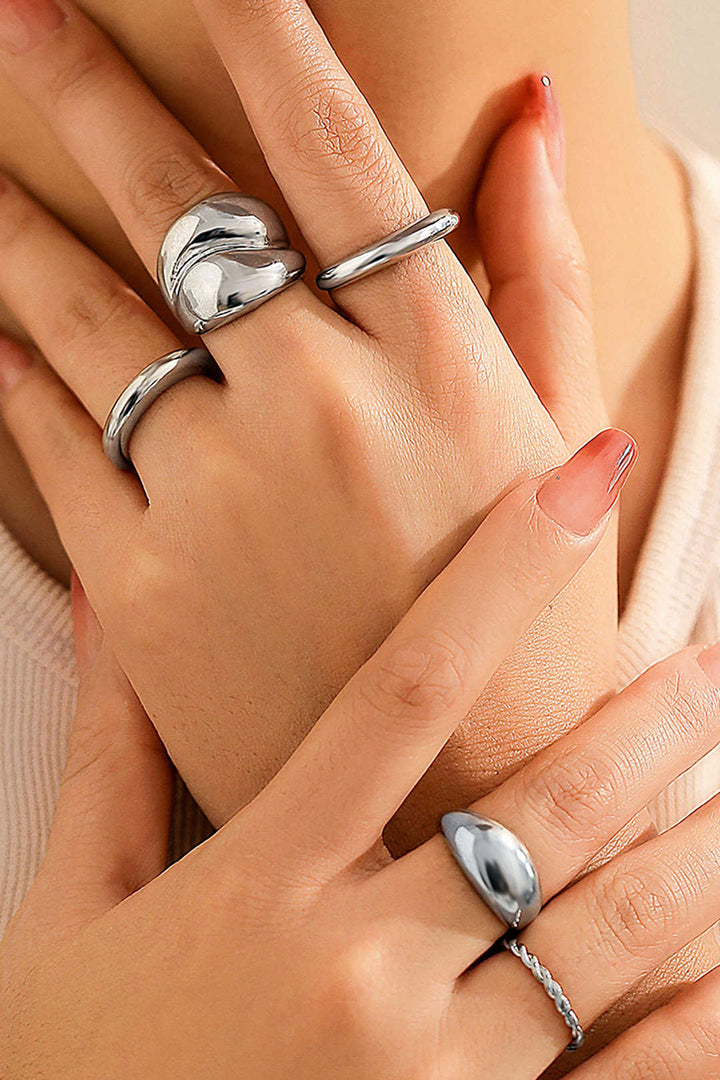 Set de 4 Anillos de Metal
