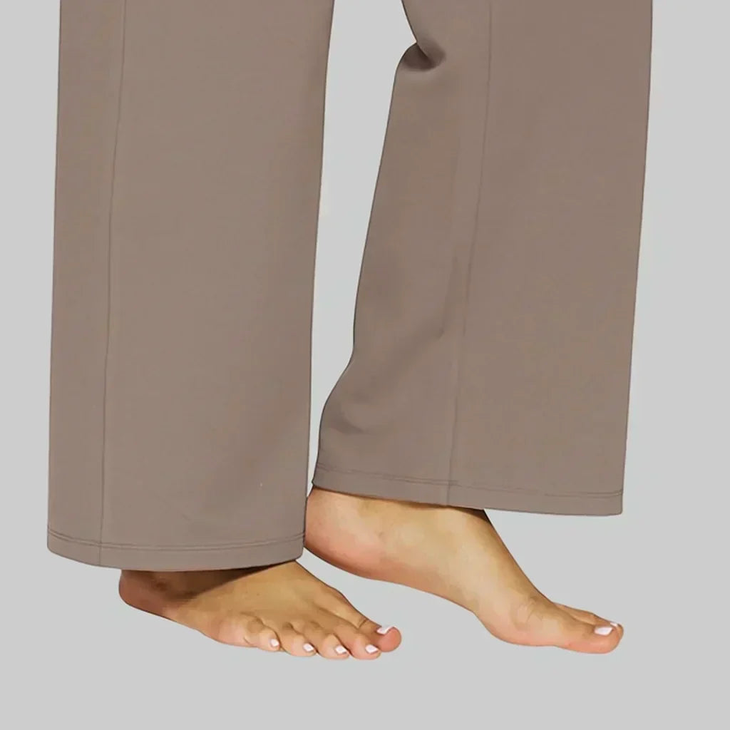 Calista™ | Pantalones de mujer de pierna ancha en marrón