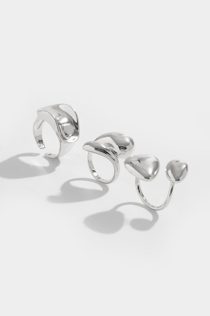 Anillos de Metal con Diseño Irregular