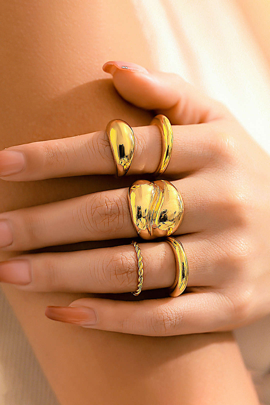 Set de 4 Anillos de Metal