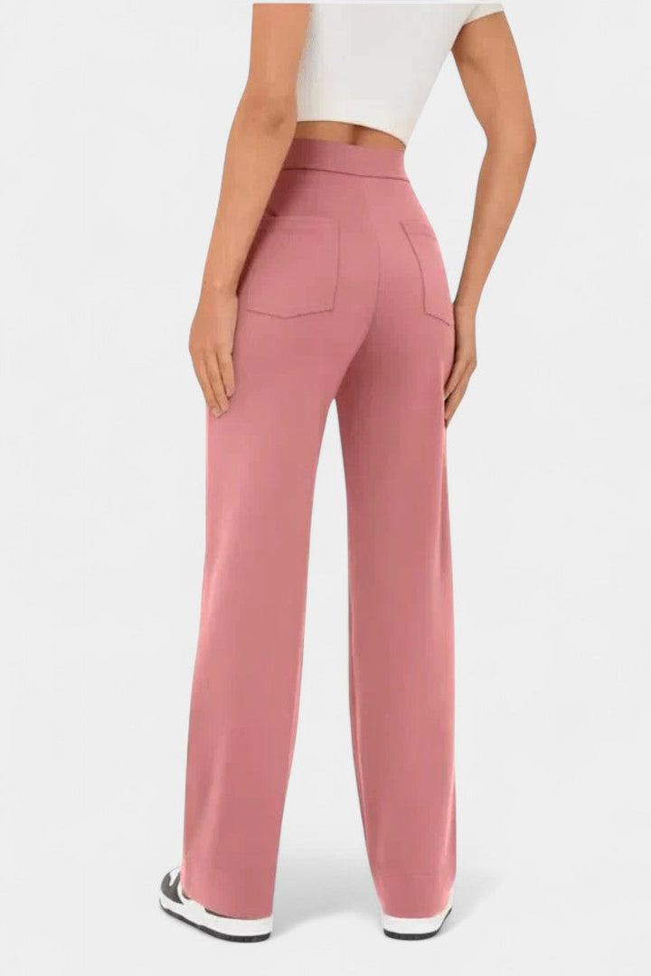 Nueva Línea de Pantalones Rectos de Cintura Alta con Elasticidad