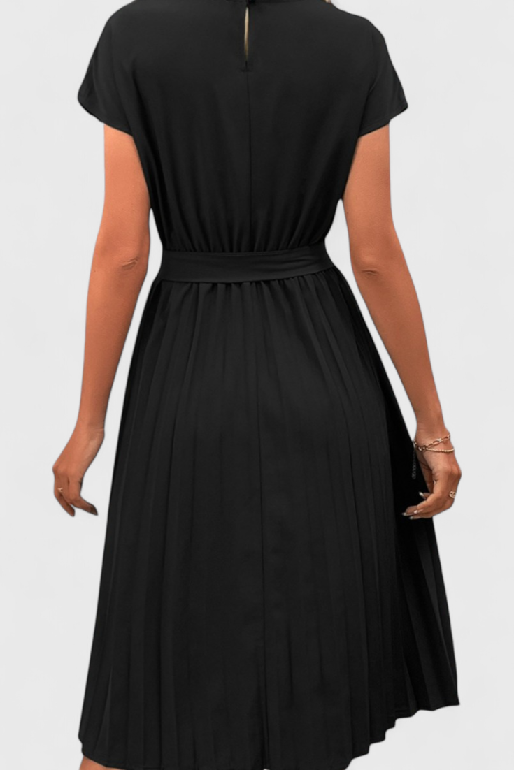 Vestido Midi Elegante Luxie de Tejido Ligero y Corte Fluido